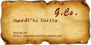 Gyurátz Csilla névjegykártya